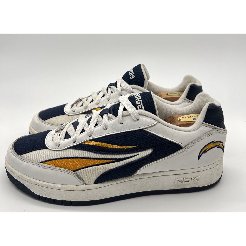 VTG Reebok NFL San Diego Chargers  Football Sneakers Athletic Shoes  Men Sz 12 - Picture 2 of 9